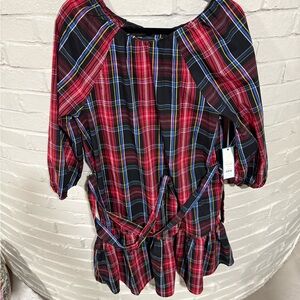 NWT Draper James Every Mini Dress in Plaid